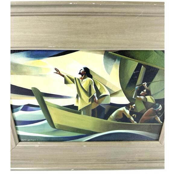 Jorge Cocco “Peace Be Still” Framed Giclée Canvas 16x12 Altus Fine Art - Picture 5 of 8